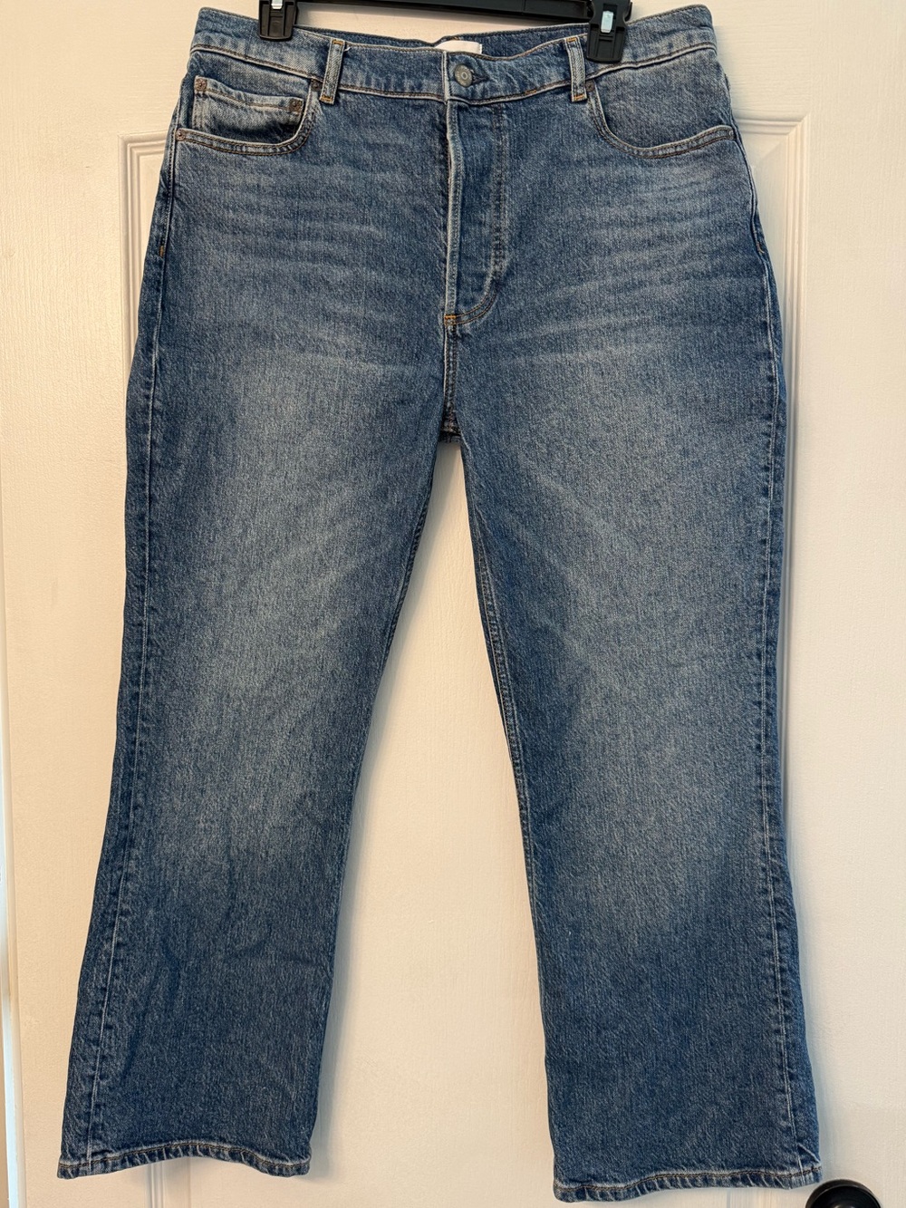 Boyish The Brady High Rise Crop Flare Jeans Women’s Size 30 Medium Wash 26.5